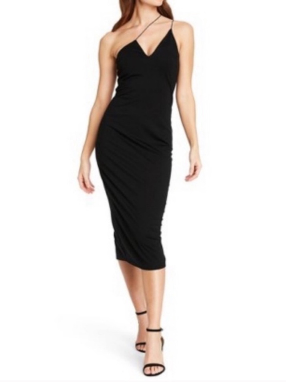 Cushnie Target NWT Black One-Shoulder Bodycon Midi Dress